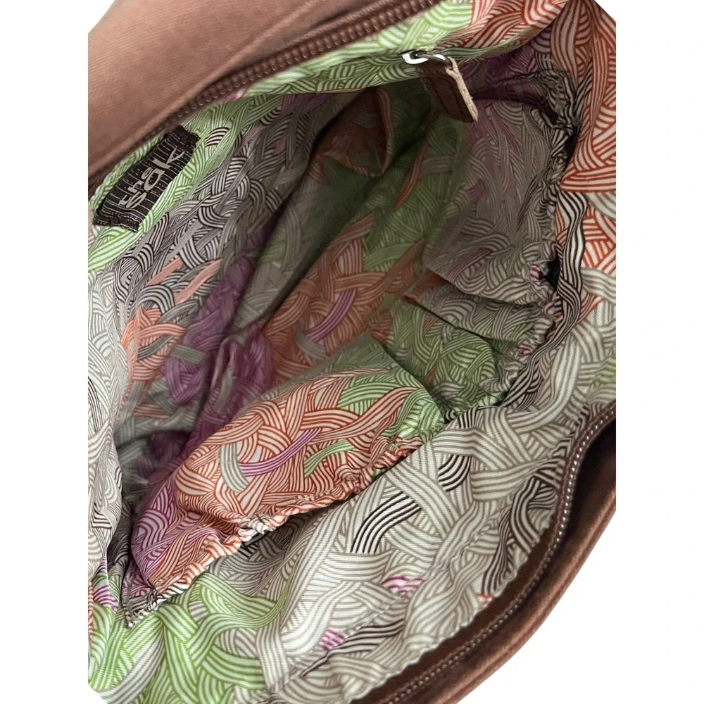 The Sak Brown Distressed Leather Convertible Backpack Crossbody Bag